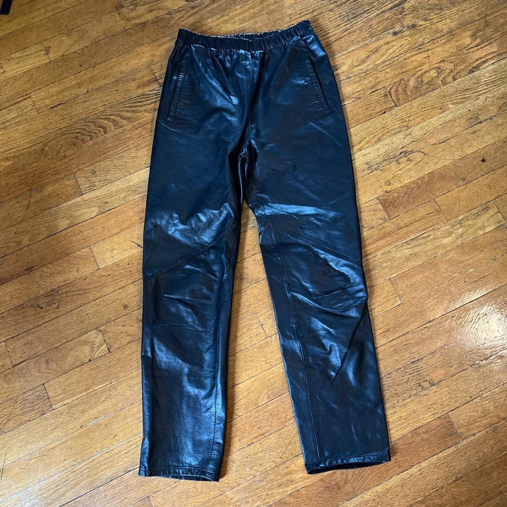 Vintage Saks 5th Avenue Faux Leather Pants